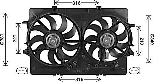 Ava Quality Cooling AI7522 - Fen, radiator furqanavto.az