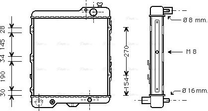 Ava Quality Cooling AIA2038 - Radiator, mühərrikin soyudulması furqanavto.az