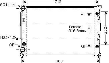 Ava Quality Cooling AIA2109 - Radiator, mühərrikin soyudulması furqanavto.az