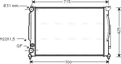 Ava Quality Cooling AIA2105 - Radiator, mühərrikin soyudulması furqanavto.az