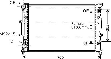 Ava Quality Cooling AIA2122 - Radiator, mühərrikin soyudulması furqanavto.az