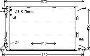 Ava Quality Cooling AIA2292 - Radiator, mühərrikin soyudulması furqanavto.az