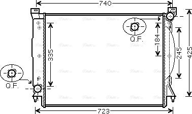 Ava Quality Cooling AIA2245 - Radiator, mühərrikin soyudulması furqanavto.az