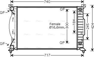 Ava Quality Cooling AIA2241 - Radiator, mühərrikin soyudulması furqanavto.az