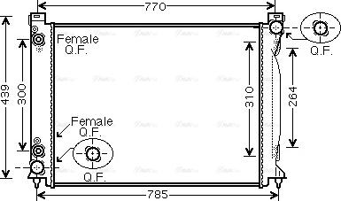 Ava Quality Cooling AIA2232 - Radiator, mühərrikin soyudulması furqanavto.az