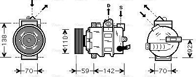 Ava Quality Cooling AIAK349 - Kompressor, kondisioner furqanavto.az