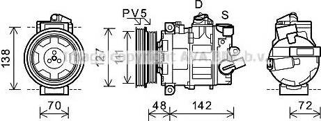 Ava Quality Cooling AIK359 - Kompressor, kondisioner furqanavto.az