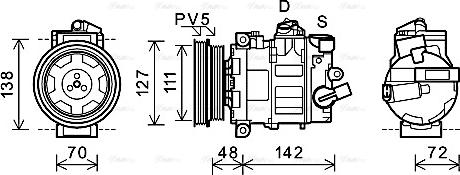 Ava Quality Cooling AIAK359 - Kompressor, kondisioner furqanavto.az