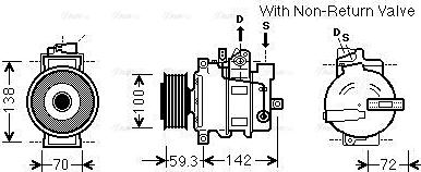 Ava Quality Cooling AIAK334 - Kompressor, kondisioner furqanavto.az