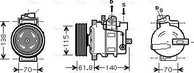 Ava Quality Cooling AIAK263 - Kompressor, kondisioner furqanavto.az