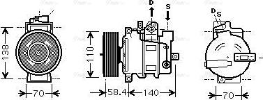 Ava Quality Cooling AIAK274 - Kompressor, kondisioner furqanavto.az