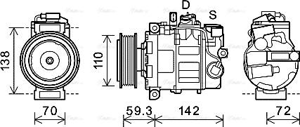 Ava Quality Cooling AIK398 - Kompressor, kondisioner furqanavto.az