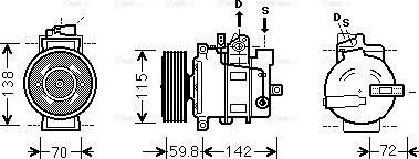 Ava Quality Cooling AIK343 - Kompressor, kondisioner furqanavto.az