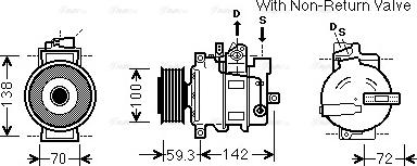 Ava Quality Cooling AIK334 - Kompressor, kondisioner furqanavto.az