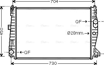 Ava Quality Cooling ALA2132 - Radiator, mühərrikin soyudulması furqanavto.az