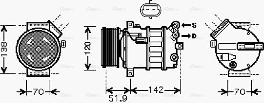 Ava Quality Cooling ALAK112 - Kompressor, kondisioner furqanavto.az