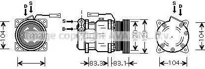 Ava Quality Cooling AL K093 - Kompressor, kondisioner furqanavto.az