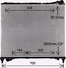 Ava Quality Cooling AU2337 - Radiator, mühərrikin soyudulması furqanavto.az