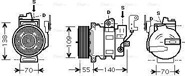 Ava Quality Cooling AU K187 - Kompressor, kondisioner furqanavto.az