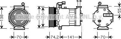 Ava Quality Cooling AU K171 - Kompressor, kondisioner furqanavto.az