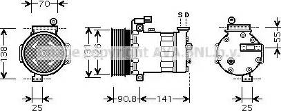 Ava Quality Cooling AU K172 - Kompressor, kondisioner furqanavto.az