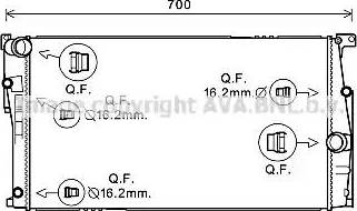 Ava Quality Cooling BW2449 - Radiator, mühərrikin soyudulması furqanavto.az