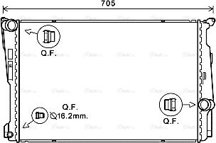 Ava Quality Cooling BW2546 - Radiator, mühərrikin soyudulması furqanavto.az