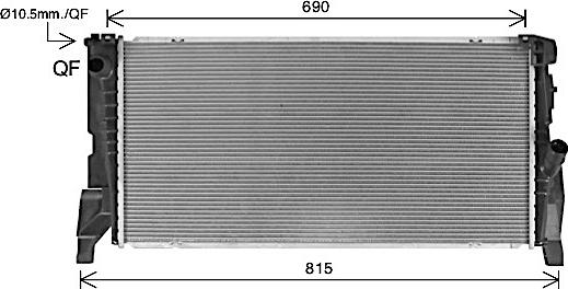 Ava Quality Cooling BW2588 - Radiator, mühərrikin soyudulması furqanavto.az