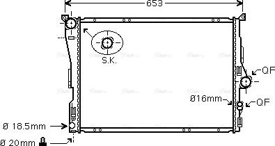 Ava Quality Cooling BW 2343 - Radiator, mühərrikin soyudulması furqanavto.az