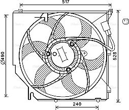 Ava Quality Cooling BW 7520 - Fen, radiator furqanavto.az