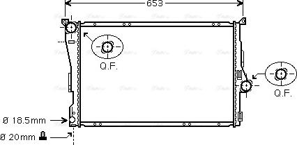 Ava Quality Cooling BWA2205 - Radiator, mühərrikin soyudulması furqanavto.az