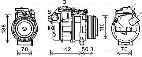 Ava Quality Cooling BWAK428 - Kompressor, kondisioner furqanavto.az