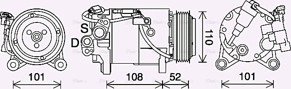 Ava Quality Cooling BWAK567 - Kompressor, kondisioner furqanavto.az