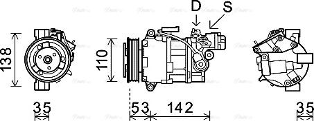 Ava Quality Cooling BWAK393 - Kompressor, kondisioner furqanavto.az