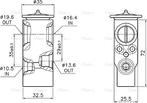 Ava Quality Cooling CN1340 - Genişləndirici klapan, kondisioner furqanavto.az