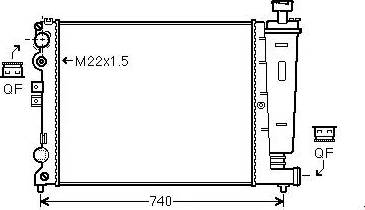 Ava Quality Cooling CN 2077 - Radiator, mühərrikin soyudulması furqanavto.az