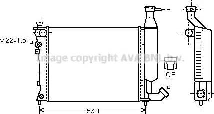 Ava Quality Cooling CN 2149 - Radiator, mühərrikin soyudulması furqanavto.az