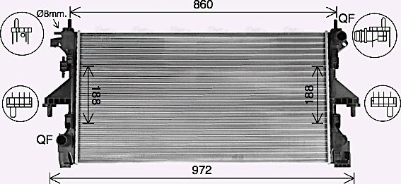 Ava Quality Cooling CN2318 - Radiator, mühərrikin soyudulması furqanavto.az