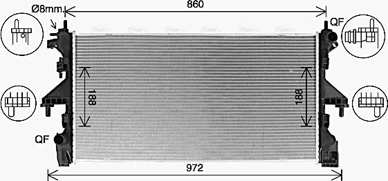 Ava Quality Cooling CN2320 - Radiator, mühərrikin soyudulması furqanavto.az