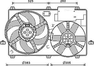 Ava Quality Cooling CN7554 - Fen, radiator furqanavto.az