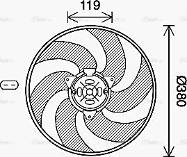 Ava Quality Cooling CN7555 - Fen, radiator furqanavto.az