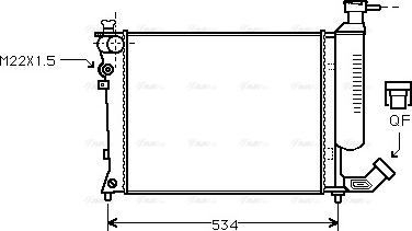 Ava Quality Cooling CNA2059 - Radiator, mühərrikin soyudulması furqanavto.az