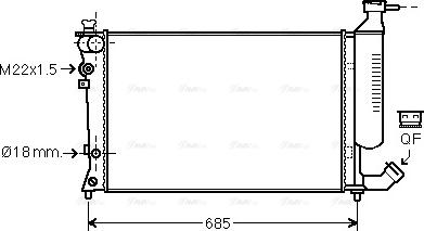 Ava Quality Cooling CNA2156 - Radiator, mühərrikin soyudulması furqanavto.az