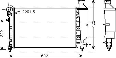 Ava Quality Cooling CNA2116 - Radiator, mühərrikin soyudulması furqanavto.az