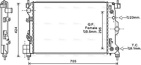 Ava Quality Cooling CTA2044 - Radiator, mühərrikin soyudulması furqanavto.az