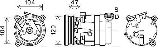 Ava Quality Cooling CTAK054 - Kompressor, kondisioner furqanavto.az