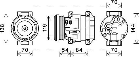 Ava Quality Cooling CTAK055 - Kompressor, kondisioner furqanavto.az