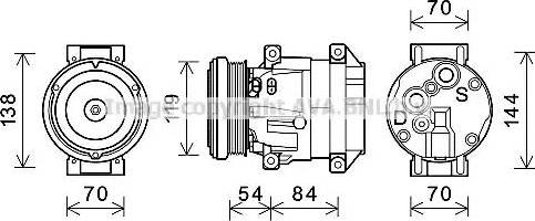 Ava Quality Cooling CTK055 - Kompressor, kondisioner furqanavto.az