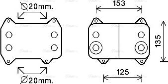 Ava Quality Cooling DF3054 - Yağ soyuducu, mühərrik yağı furqanavto.az