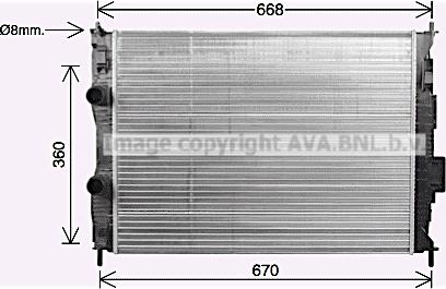 Ava Quality Cooling DN2463 - Radiator, mühərrikin soyudulması furqanavto.az